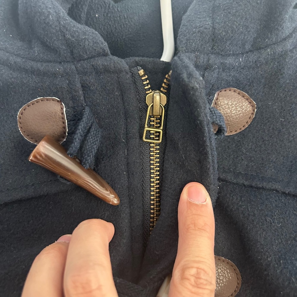 Gymboree‎ Navy Blue Peacoat Toggle Hooded Jacket Kids 2T 3T - Picture 4 of 5